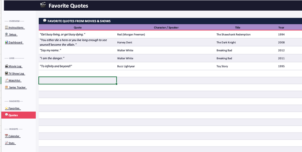 Movie and TV Shows Tracker