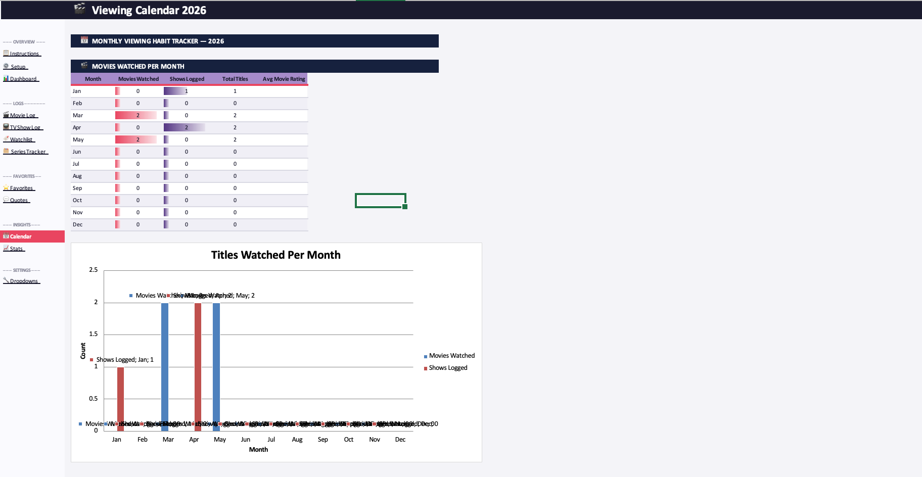 Movie and TV Shows Tracker