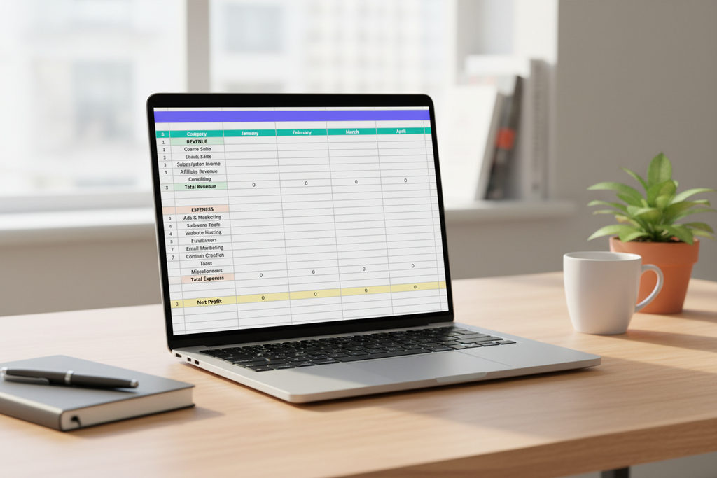 Budget Planner laptop mockup