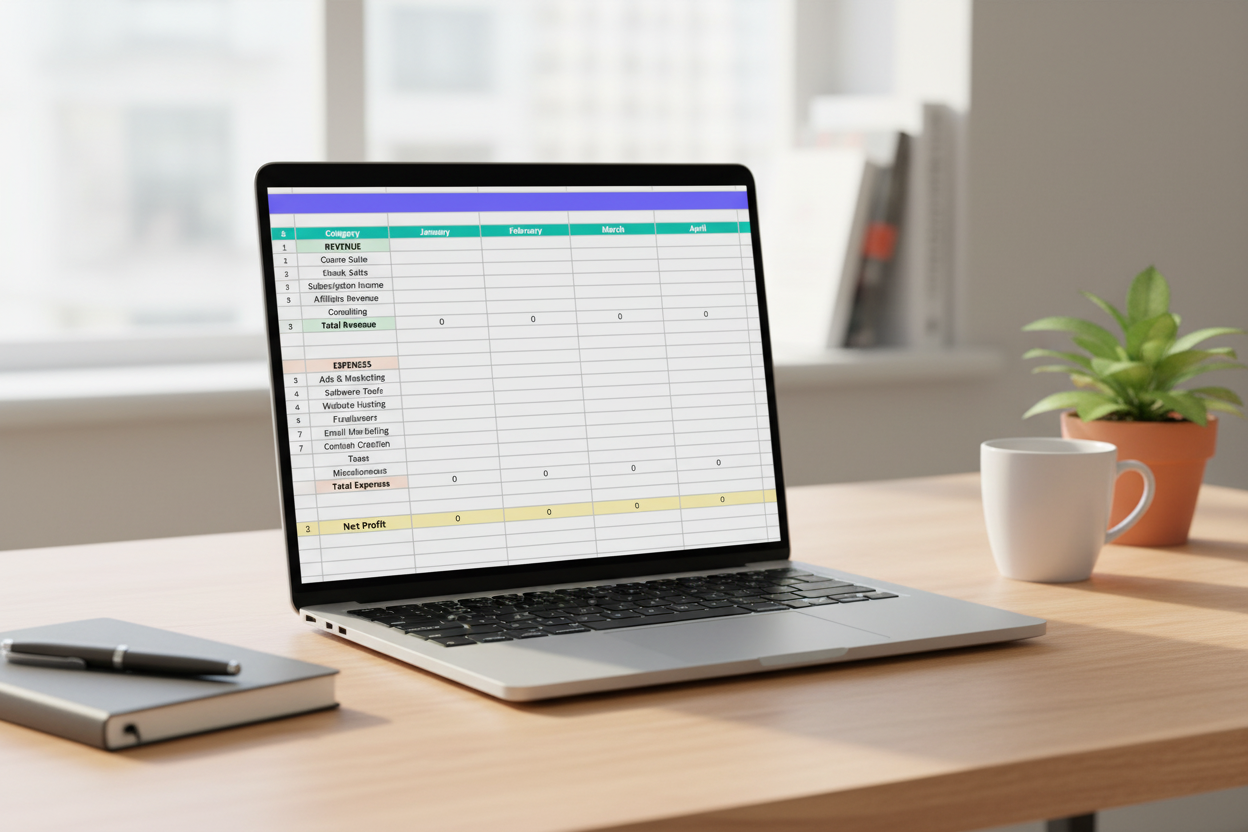 Budget Planner laptop mockup