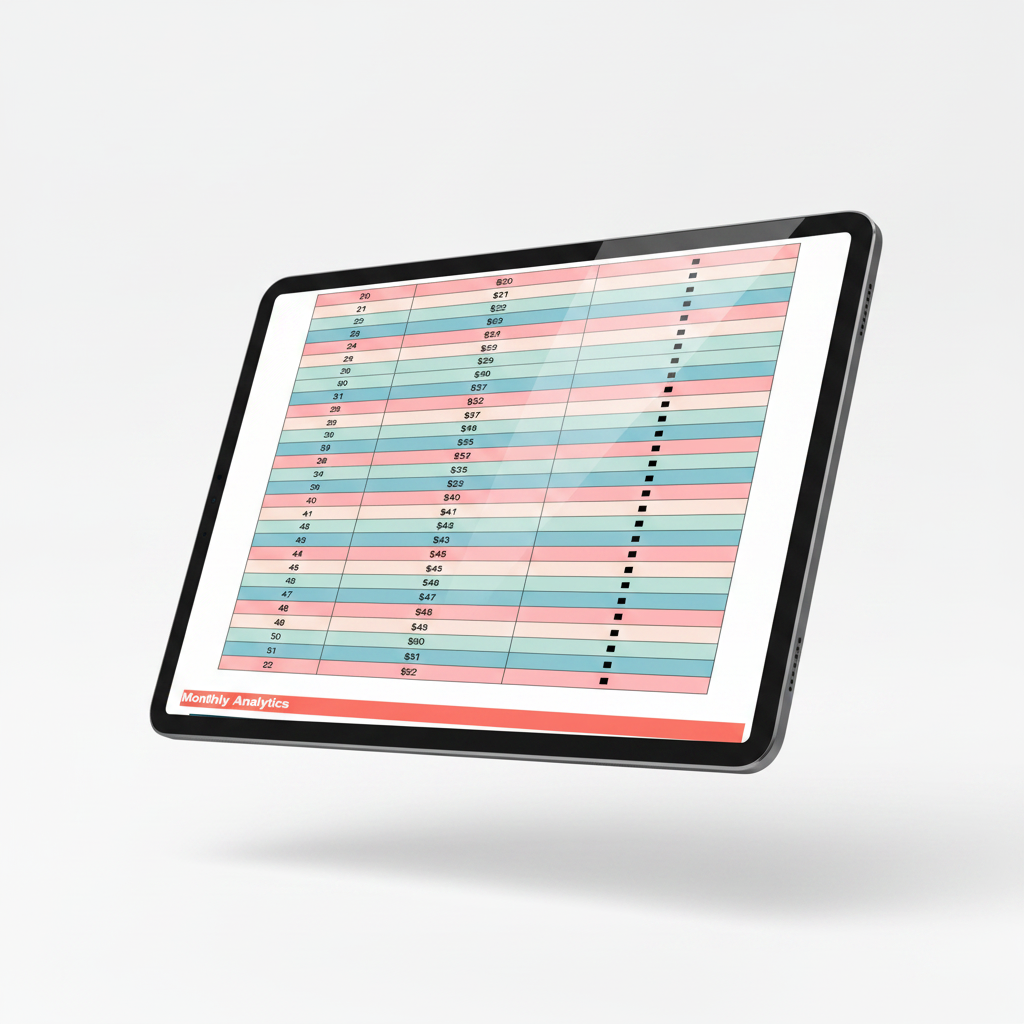 Savings Tracker on iPad - Clean